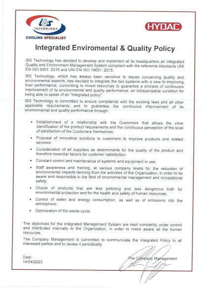 Quality & Enviromental Policy